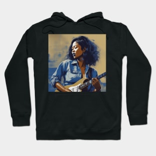 Female Blues Guitarist Hoodie